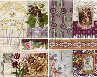 Fancy Violet Fields Journal and Tall Collage Kit