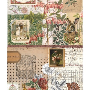Easter Bunny Collage Digital Kit