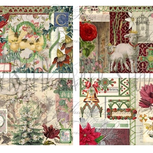 Christmas Past Journal Kit - Reguläre und hohe digitale Seiten im Dokumentstil