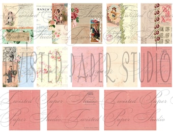 Pink French Tall Skinny Document Style Cover Journal Kit