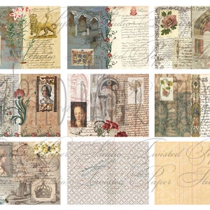 Renaissance Eve Collage Digital Paper Kit