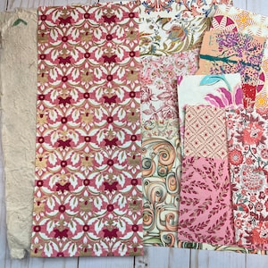 Handmade/Specialty &/Florentine paper assorted bundle plus Vintage Tall Style Assorted Large book pages, collage/ decoupage/ image 1