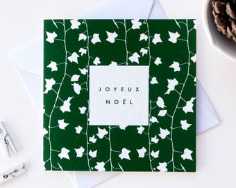 Hand finished Ivy Xmas Cards - Six Or Twelve Pack of Scandi Style Christmas Cards