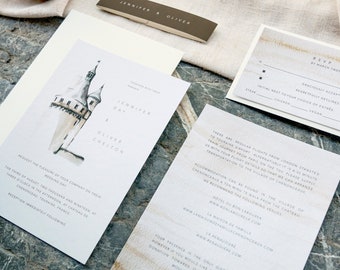 Maya Venue Wedding Stationery Suite + Original Venue Illustration