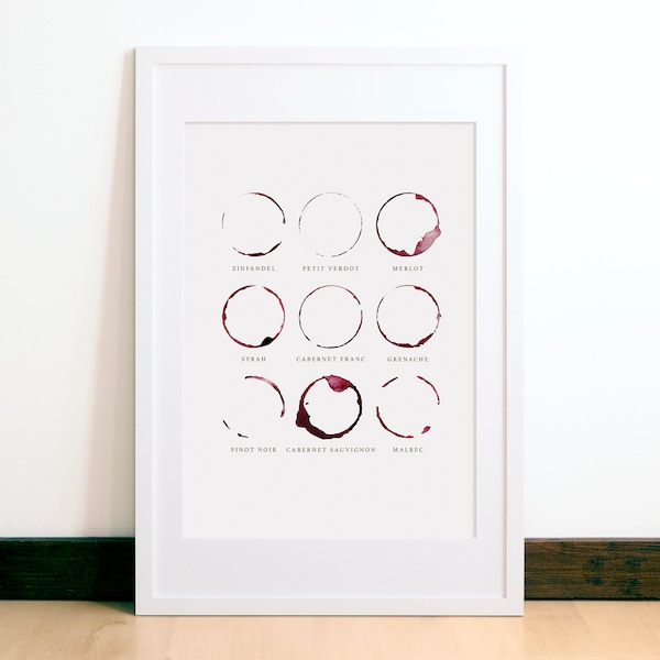 Red Wine Print - Red Wine Stain Gift - Wine Lover Gift - Wine Wall Decor - Red Wine Stain - Modern Wine Wall Decor - Dining Room Wall Art