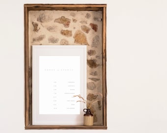 Catherine "Ordine degli Eventi" Stampa - Matrimonio Minimalista "Ordine del giorno" Poster A2