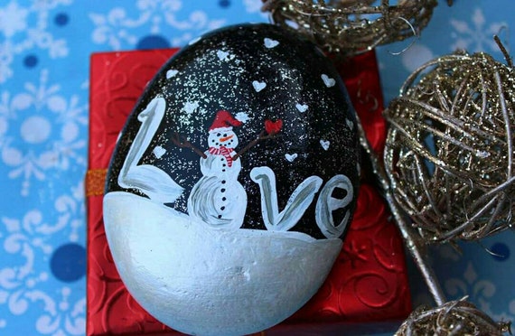Hand Painted New Year Rocks Snowman Painted Rock Holiday Etsy