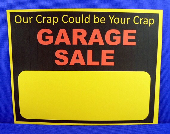 6 Pcs Garage Yard Sale Humorous Sign Orange Attention Etsy