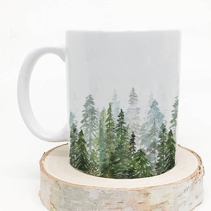 Nature Trees Coffee Mug - Gift - Personalized Name