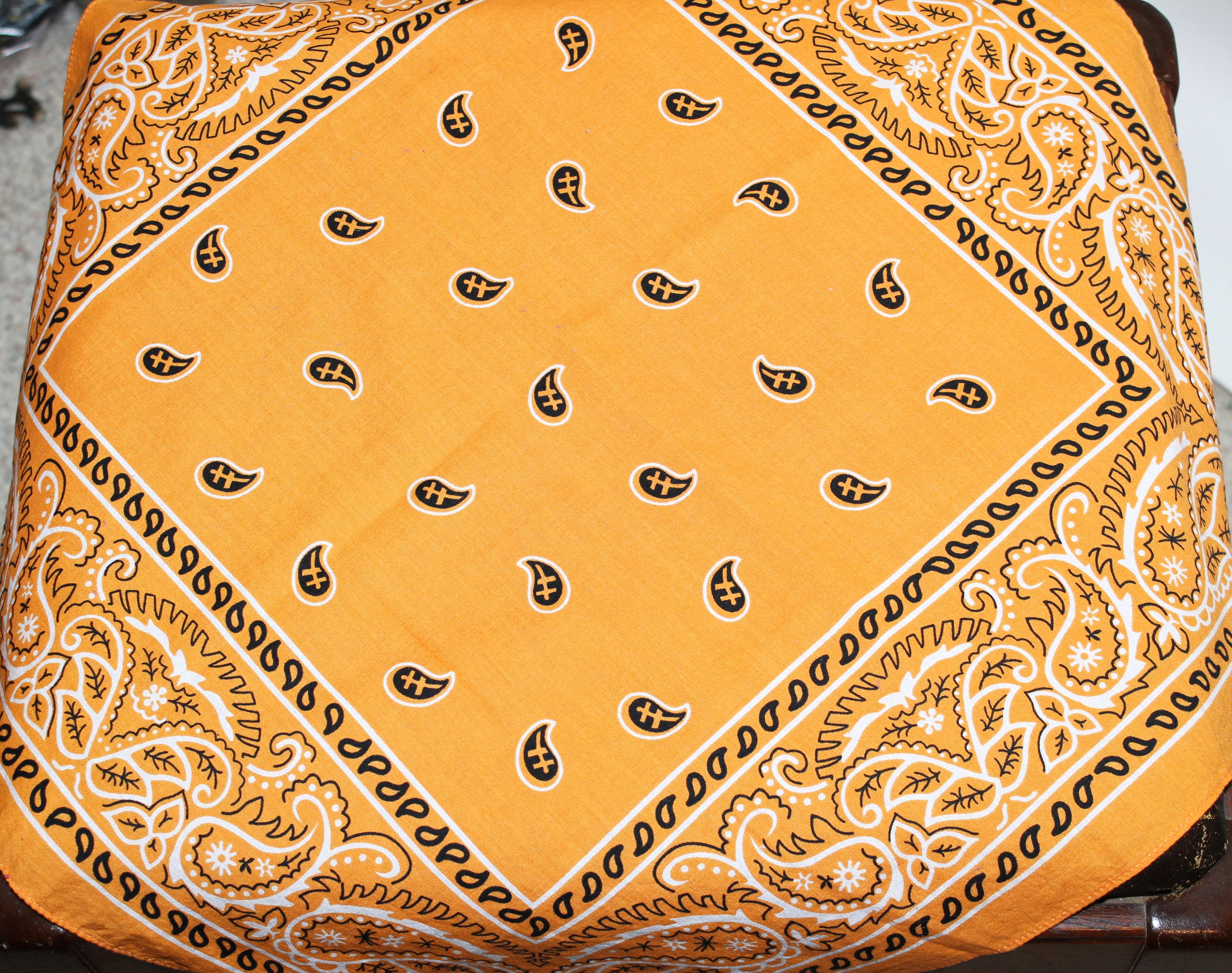 Orange and Black Bandana Square Dance Scarf Western Etsy