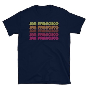 Retro Vintage Classic Inline Font Nostalgic San Francisco Short-Sleeve Unisex T-Shirt