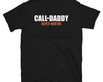 Funny Father's Day New Parent Call of Daddy Diaper Warfare Short-Sleeve Unisex T-Shirt