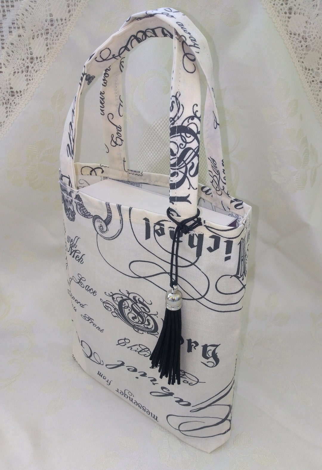 Handmade Book Carrier Book Carrying Case Small Book Bag Handmade Bag