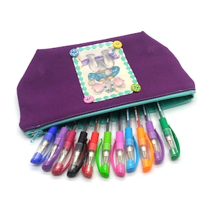 Astuccio portapenne per bambine, Astuccio portapenne per bambine, Astuccio portapenne per bambine, Astuccio per cancelleria per bambine, Astuccio scolastico in tessuto per bambine, Astuccio portapenne per bambini