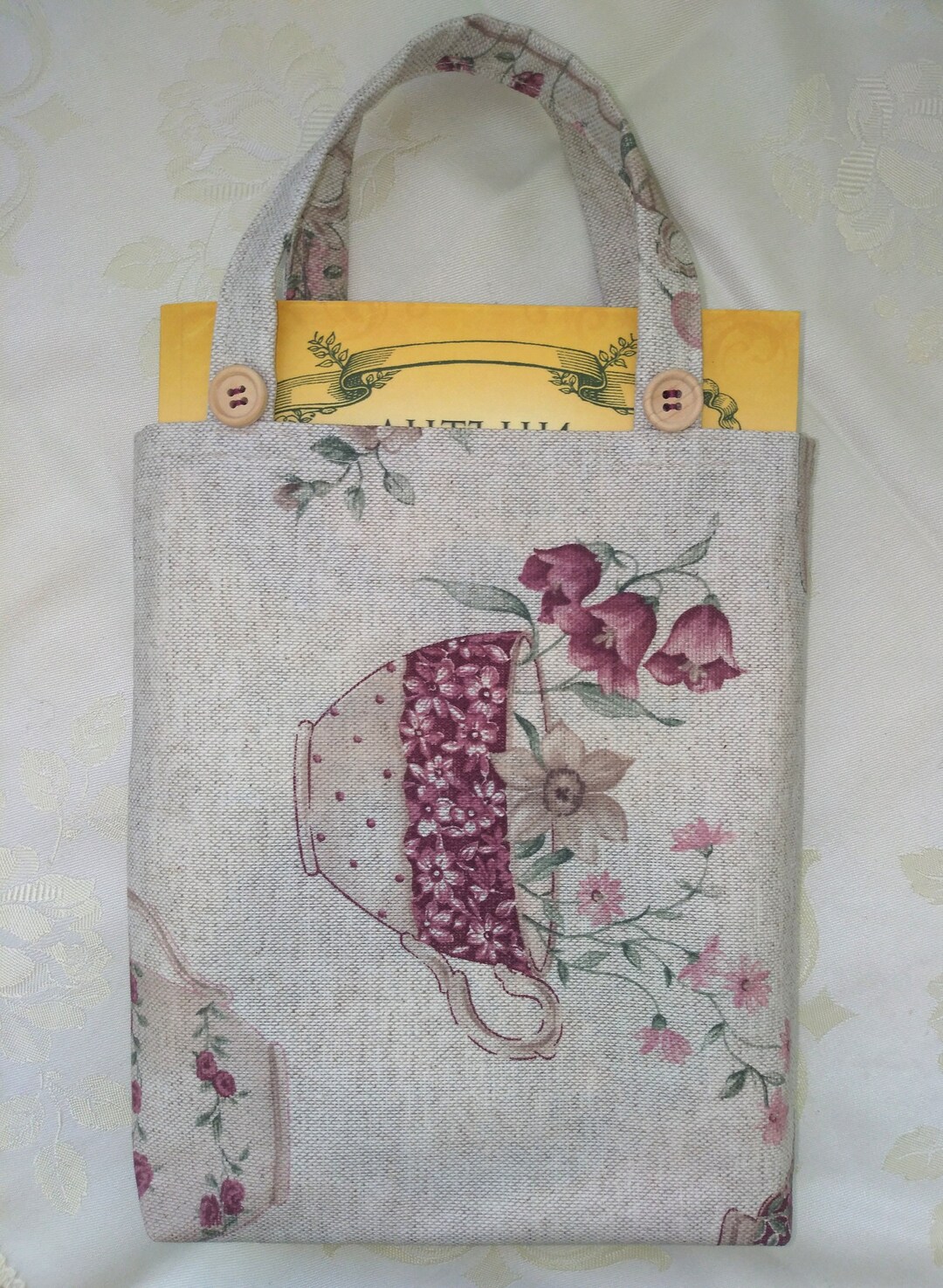 Handmade Book Carrier Book Carrying Case Small Book Bag Etsy