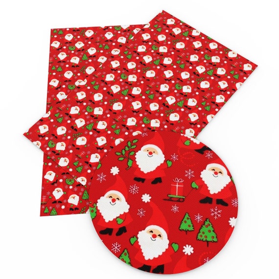 8x13 Inches Christmas Decor Design Faux Leather Sheets for Craft-Faux Leather Sheets for Earrings-Synthetic Leather for Bows Making-Synthetic Leather Fabric Sheets for Jewelry Garment Wallets Handbag