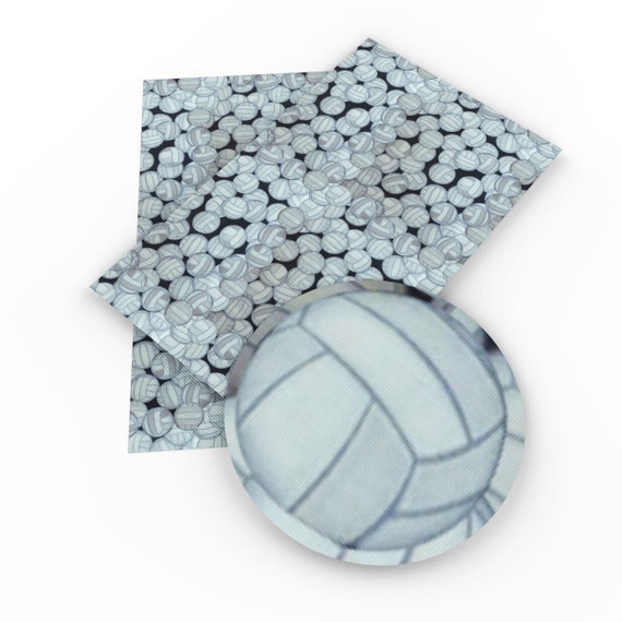 1 Volleyball Lace Print Leatherette Faux Leather Fabric Sheets Etsy