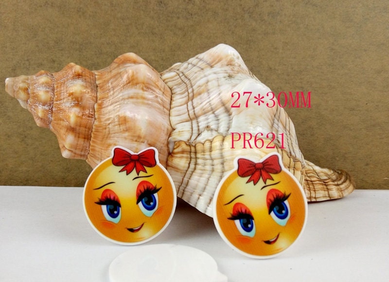 Emoji Flirtatious Batting Blue Eyes with A Pretty Red Bow Etsy