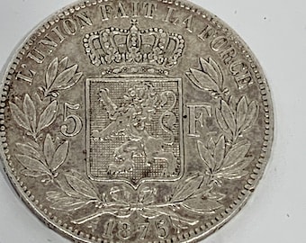 1867年 ベルギー国王レオポルド2世 5フラン銀貨 - Etsy 日本