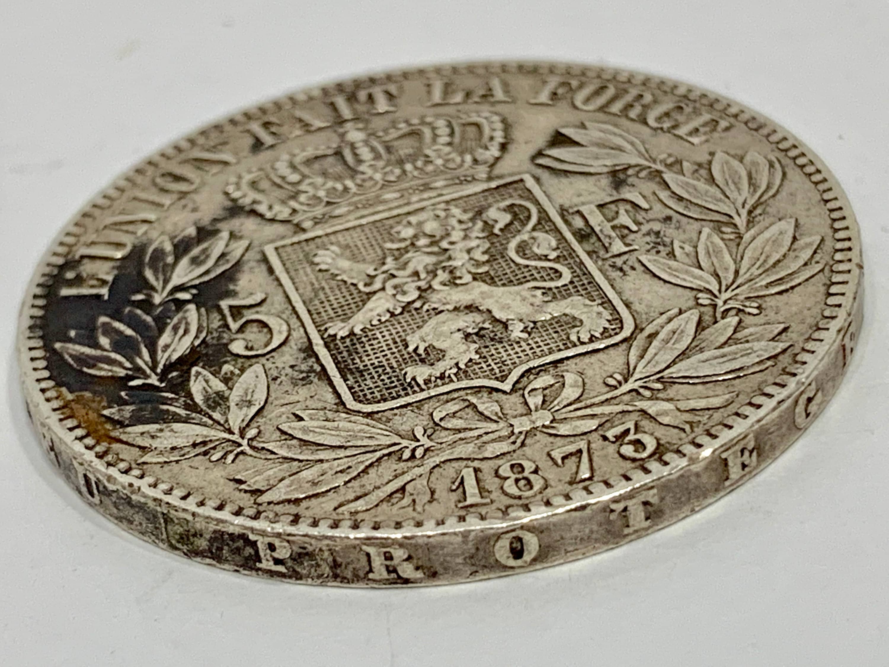 Piece Leopold 2 Roi Des Belges 1873 1873 BELGIUM Antique Silver 5 Francs Coin of King LEOPOLD II - Etsy
