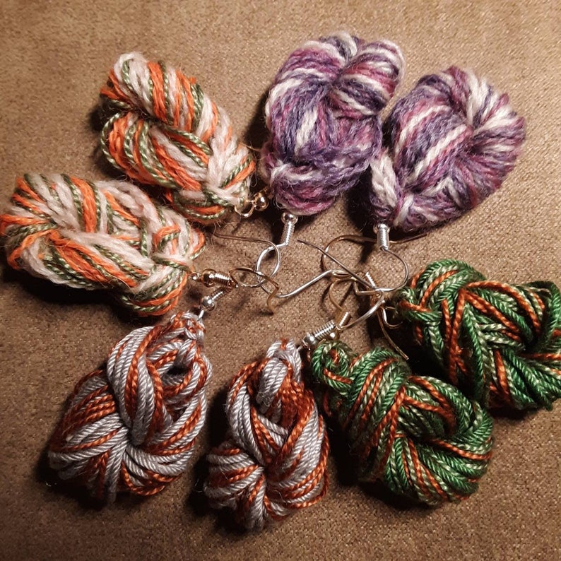 Yarn Hank/Skein Earrings image 6