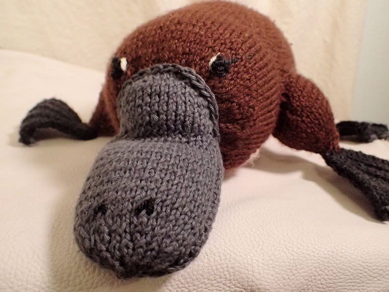 Phoebe the Platypus, Knit Softie Pattern image 1