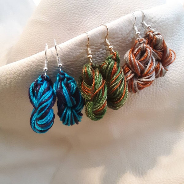 Yarn Earrings Etsy