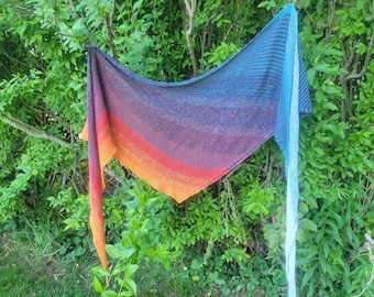 Sheboygan Sunrise Shawl - Digital Pattern Download