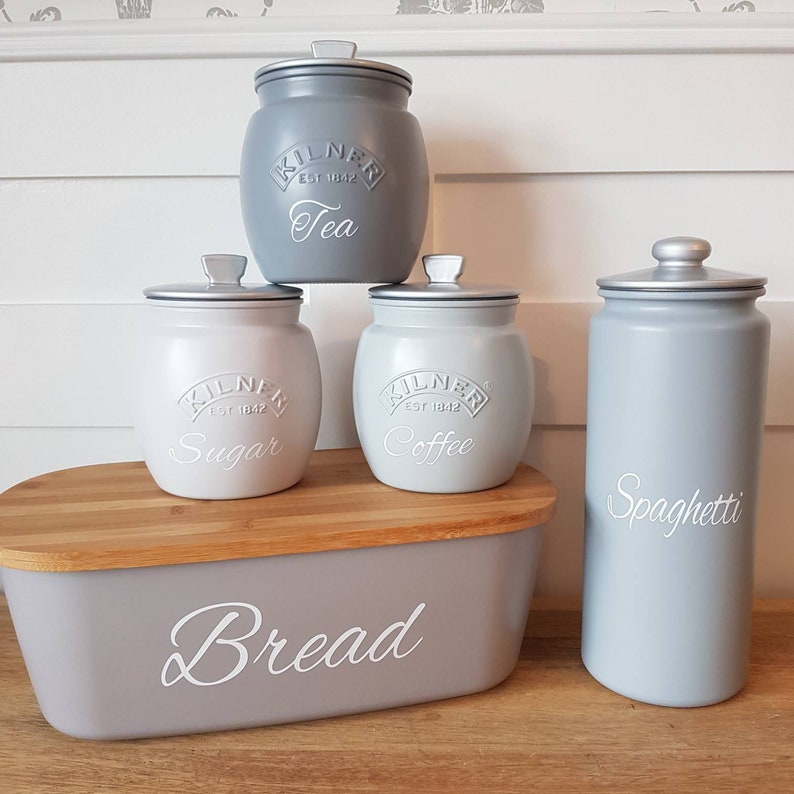 chrome tea coffee sugar canisters