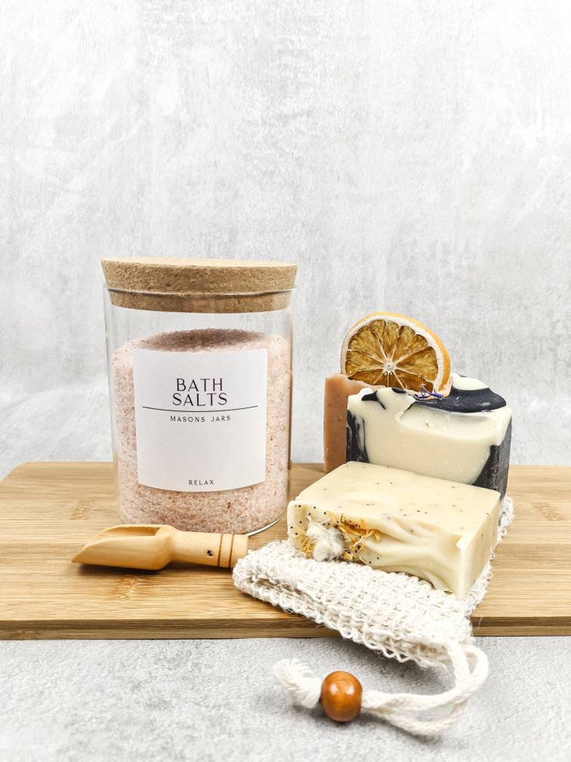 Bath Salts White Label Collection Glass Jar With Cork Lid Bath Etsy UK