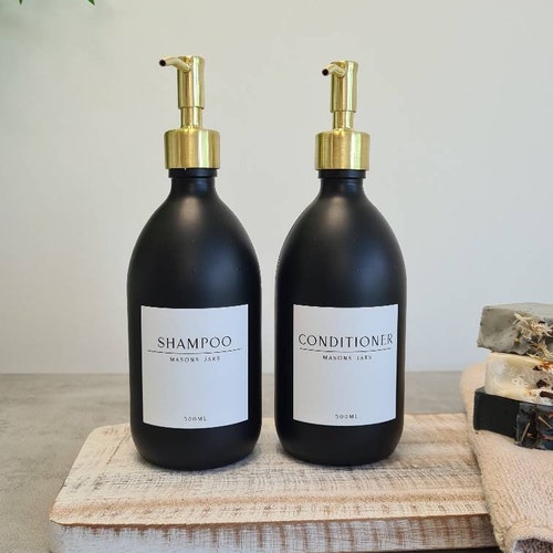 500ml Clear GLASS Bottle Shampoo Conditioner Body Hand Wash Etsy UK