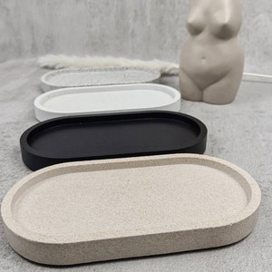 CLEARANCE - Imperfect -  Oval tray to fit the 350ml jars, the 500ml bottles and cotton buds and cotton pad jars tray only