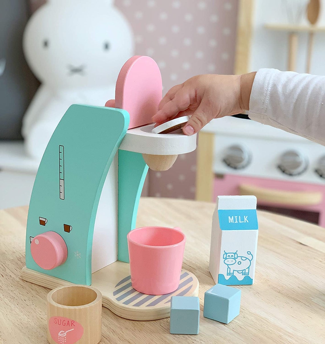 Wooden Coffee Maker 13 Pieces Upgraded Toy Coffee Kids Fun Etsy