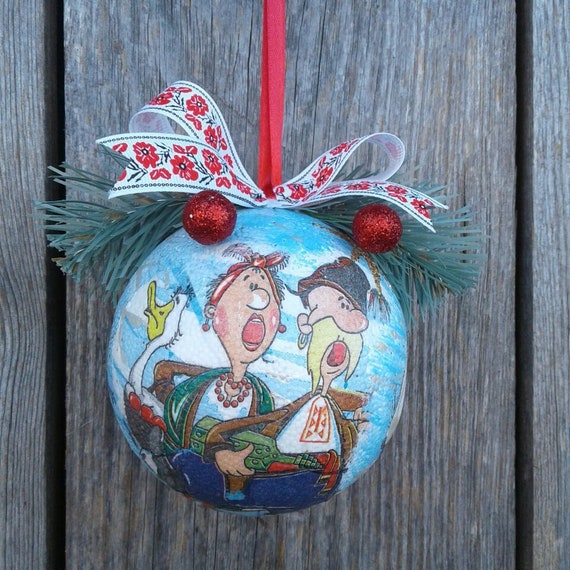Ukrainian gift Vertep Folk Ukraine decor Christmas balls ornaments Tree toy