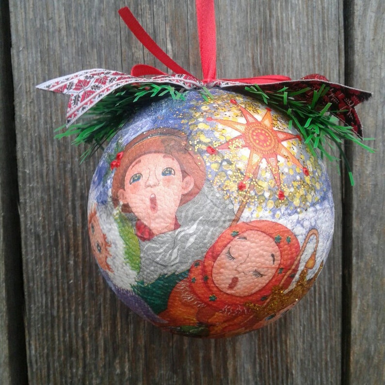 Vertep Ukrainian Christmas Ornaments Balls Gift for Mom Souvenir Folk