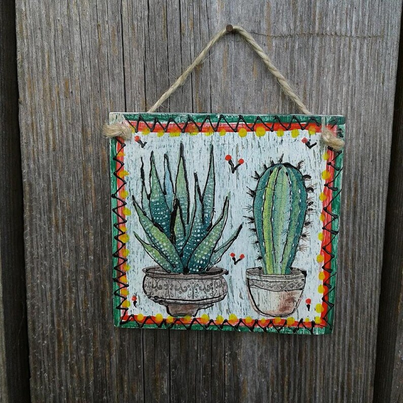 Cactus Wall Decor Boho Room Decor Arizona Gifts Succulents Etsy