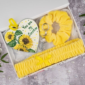 You are my Sunshine Heart Personalisiertes Geschenk für Frau Geburtstagsgeschenk für Freundin Sonnenblume Geschenke für sie Geschenkbox für Frauen Selbstfürsorge-Sets