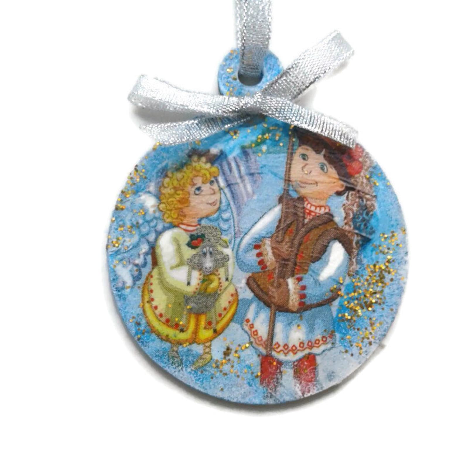 Set 5 Ukrainian Christmas Ornament Vertep Souvenir Folk Gift Ukraine