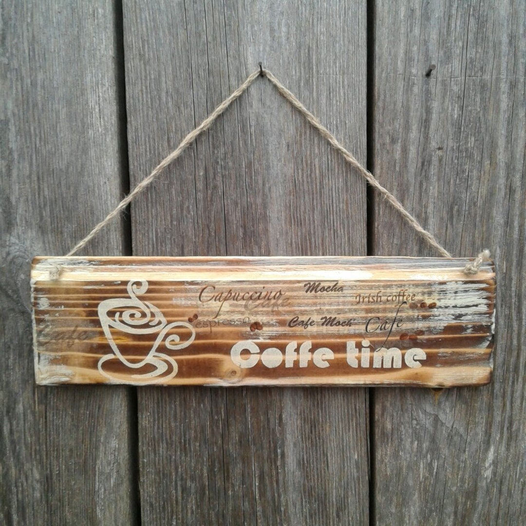 Rustic Wood Coffee Bar Sign: Cottage Cafe Decor - Etsy