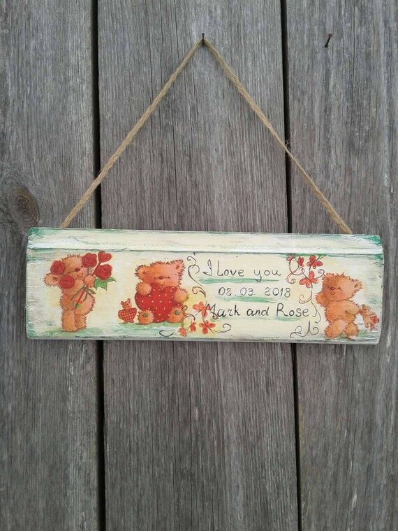 5 Year Anniversary Gifts For Wife First Mothers Day Bear Happy Etsy