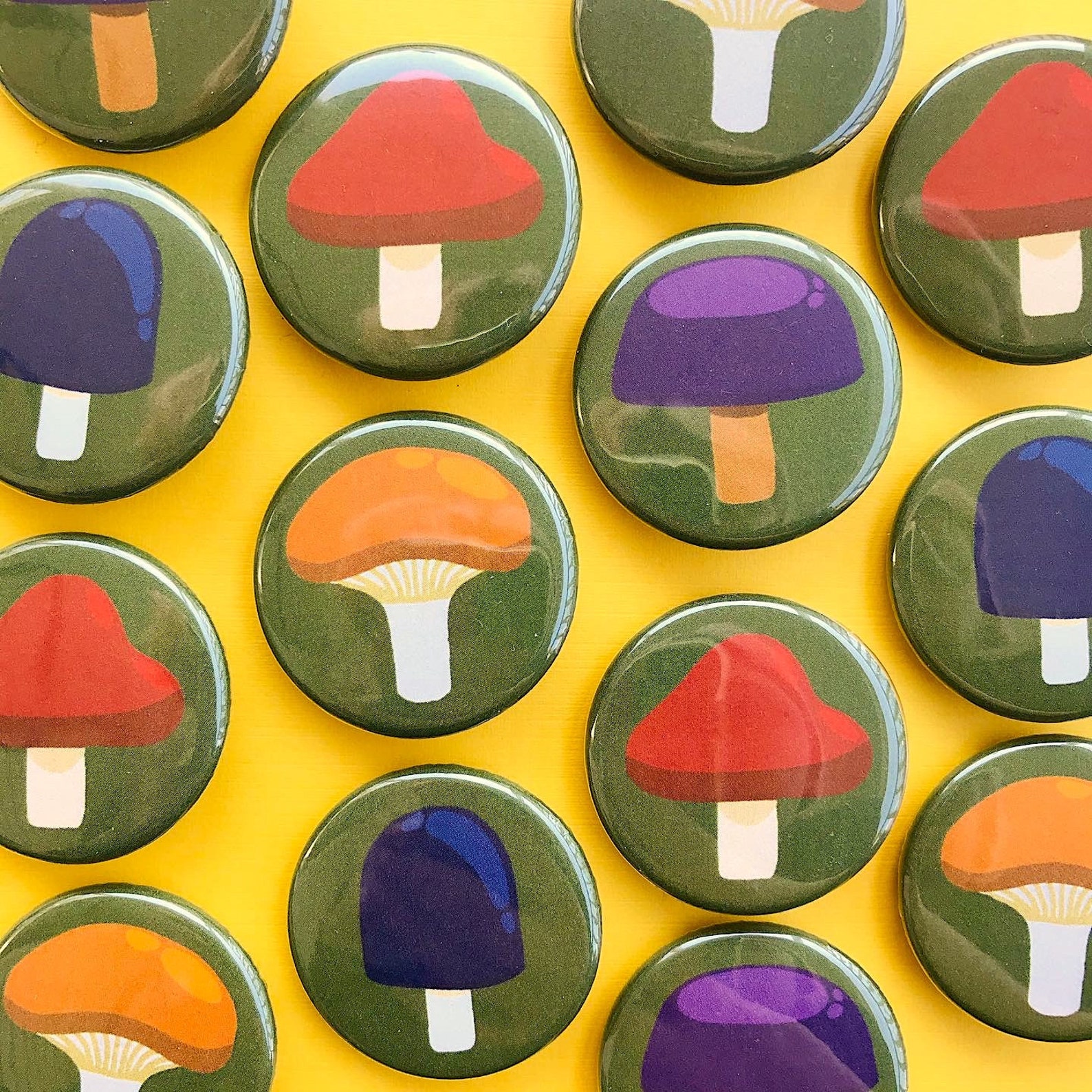 Mushroom pins cottagecore cute toadstool pinback badges  etsy