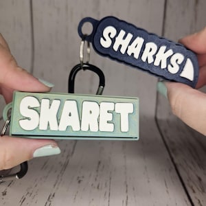 Personalized Fidget Keychain Clicker: Custom Name Stress Relief Toy