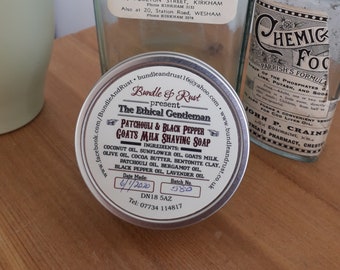 Goats Milk Shaving Soap with Patchouli & Black Pepper
