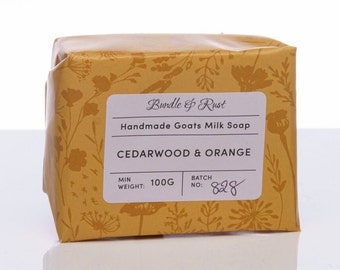 Goats Milk Soap with Cedarwood & Orange
