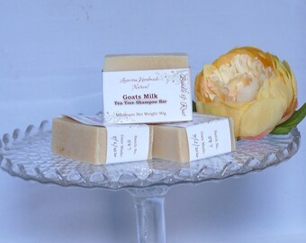 Champú sólido de leche de cabra y árbol de té