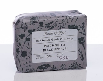 Goats Milk Soap with Patchouli and Black Pepper