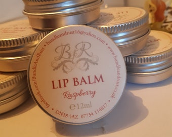 Raspberry lip balm