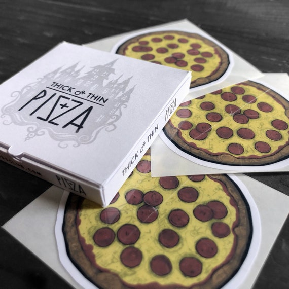 Mini pizza box with stickers Etsy