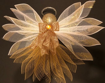 Deco mesh angel | Etsy