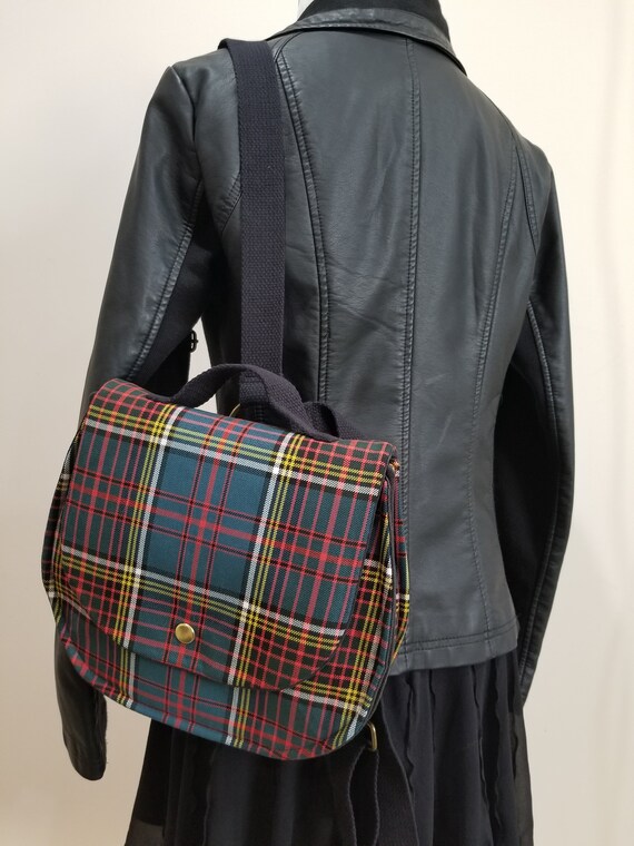 Anderson Plaid Scottish Tartan Satchel Backpack Purse Etsy